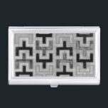 African Mudcloth Textile with Geometric Patterns Case For Business Cards<br><div class="desc">This print was made by Norman Wyatt,  Jr. in the style of an African mudcloth. The mudcloth textile originated in Mali and is a sign of cultural identity. Display your love of global culture and geometric patterns by purchasing this print!</div>