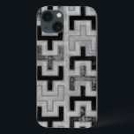 African Mudcloth Textile with Geometric Patterns iPhone 13 Case<br><div class="desc">This print was made by Norman Wyatt, Jr. in the style of an African mudcloth. The mudcloth textile originated in Mali and is a sign of cultural identity. Display your love of global culture and geometric patterns by purchasing this print!</div>