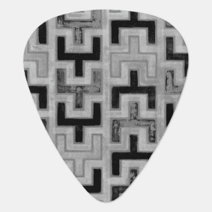African Mudcloth Textile with Geometric Patterns Guitar Pick
