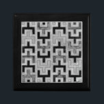 African Mudcloth Textile with Geometric Patterns Jewelry Box<br><div class="desc">This print was made by Norman Wyatt,  Jr. in the style of an African mudcloth. The mudcloth textile originated in Mali and is a sign of cultural identity. Display your love of global culture and geometric patterns by purchasing this print!</div>