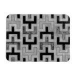 African Mudcloth Textile with Geometric Patterns Magnet