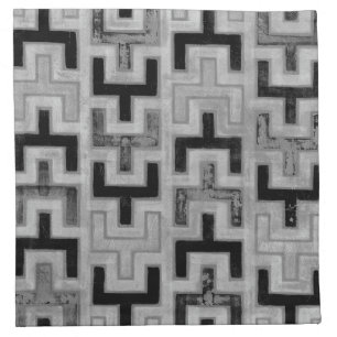 African Mudcloth Textile with Geometric Patterns Napkin