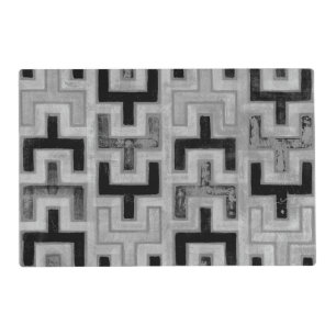 African Mudcloth Textile with Geometric Patterns Placemat