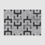 African Mudcloth Textile with Geometric Patterns Tissue Paper