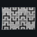 African Mudcloth Textile with Geometric Patterns Towel<br><div class="desc">This print was made by Norman Wyatt,  Jr. in the style of an African mudcloth. The mudcloth textile originated in Mali and is a sign of cultural identity. Display your love of global culture and geometric patterns by purchasing this print!</div>