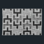 African Mudcloth Textile with Geometric Patterns Towel<br><div class="desc">This print was made by Norman Wyatt,  Jr. in the style of an African mudcloth. The mudcloth textile originated in Mali and is a sign of cultural identity. Display your love of global culture and geometric patterns by purchasing this print!</div>