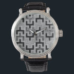African Mudcloth Textile with Geometric Patterns Watch<br><div class="desc">This print was made by Norman Wyatt,  Jr. in the style of an African mudcloth. The mudcloth textile originated in Mali and is a sign of cultural identity. Display your love of global culture and geometric patterns by purchasing this print!</div>