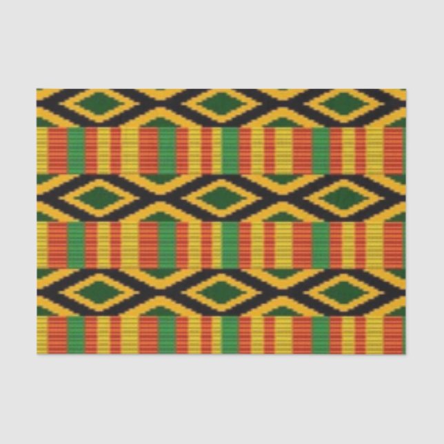 African Multi Color Pattern Print Design Tissue Paper (Front)