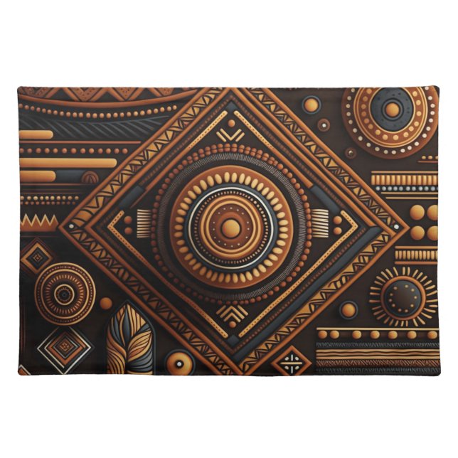 African native traditional pattern. Ethnic Africa Cloth Placemat (Front)