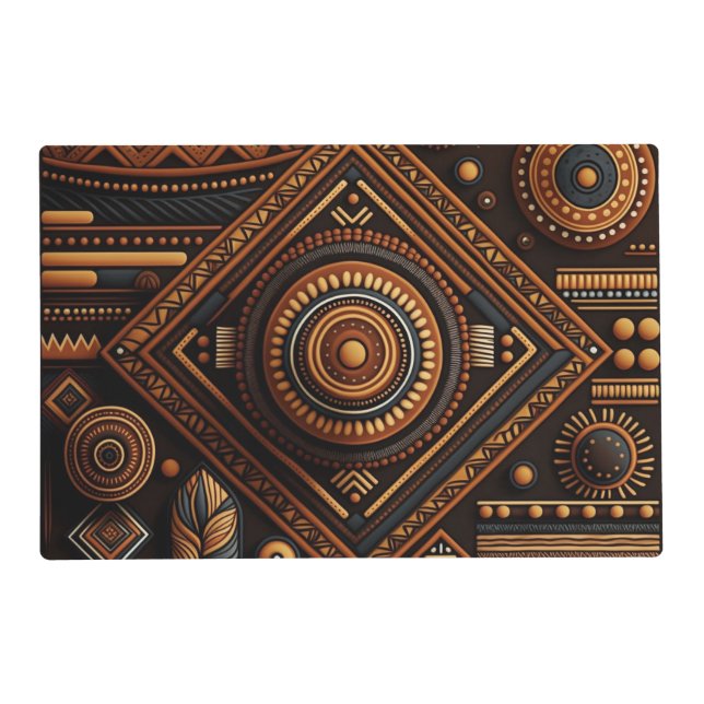 African native traditional pattern. Ethnic Africa Placemat (Front)