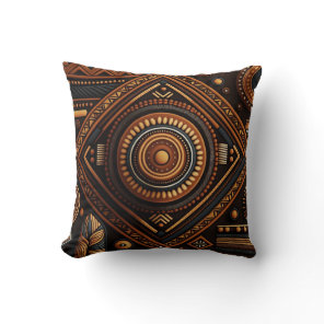African native traditional pattern. Ethnic Africa Throw Pillow