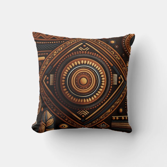African native traditional pattern. Ethnic Africa Throw Pillow (Front)