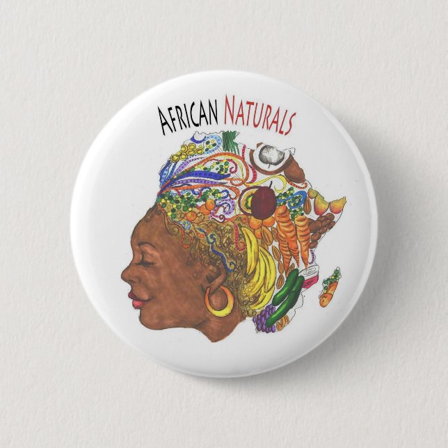 African Naturals Store Button (Front)