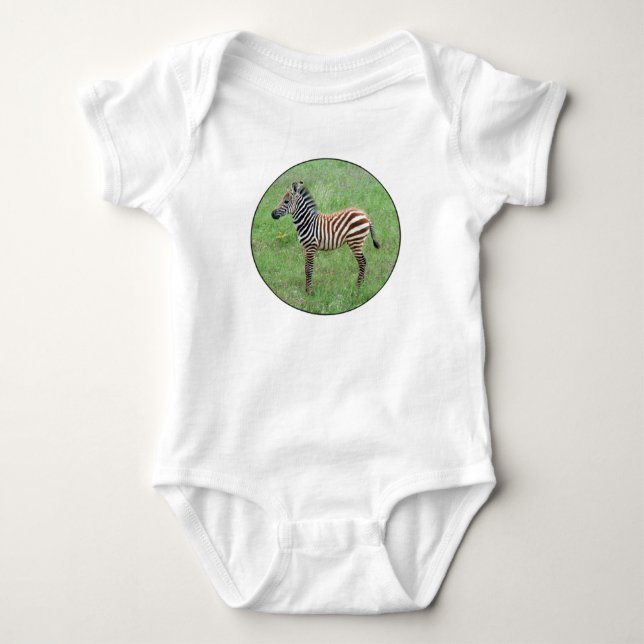 African Ngorongoro Baby Zebra Bodysuit (Front)