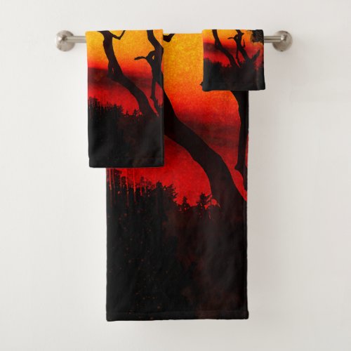 African Nightsky Sunset  Bath Towel Set