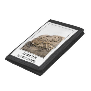 African Nope Rope - Puff Adder Snake Danger Tri-fold Wallet