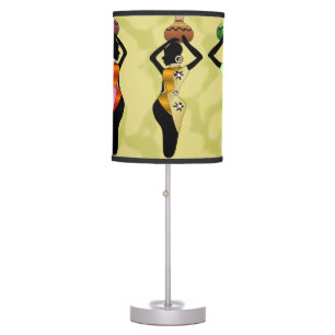 African Nubian Princesses Taupe Table Lamp