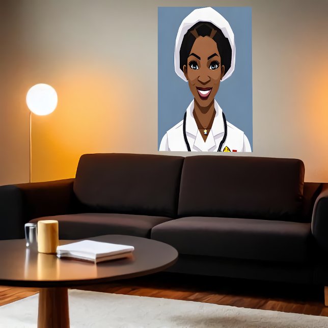 African Nurse | AI Art  Poster (Creator Uploaded)