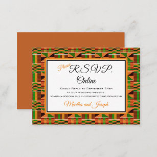 GHANA KENTE - Digital DIY African Wedding Invitation Template