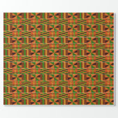 African Orange Classic Kente Wrapping Paper (Flat)