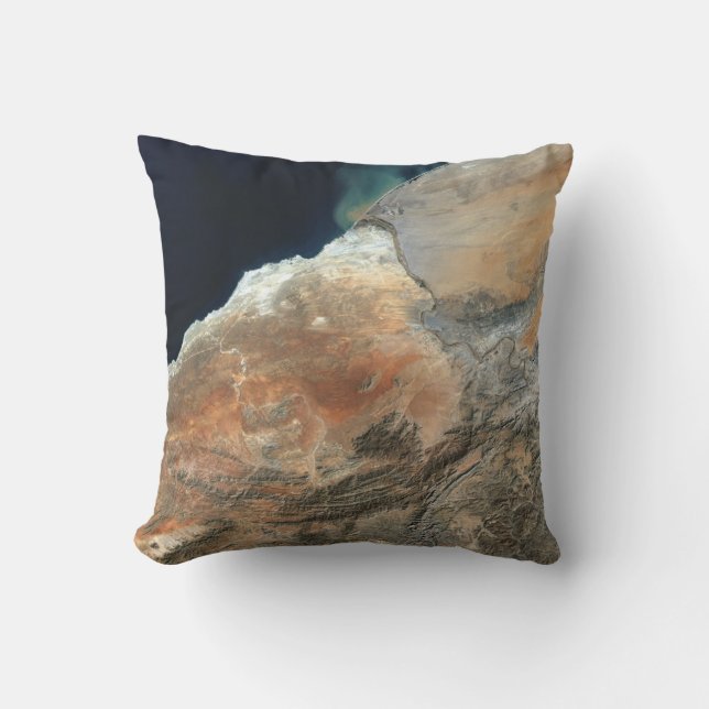 African Orange River Throw Pillow (Front)
