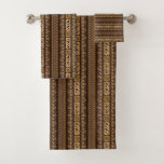 African ornament. Giraffes Bath Towel Set