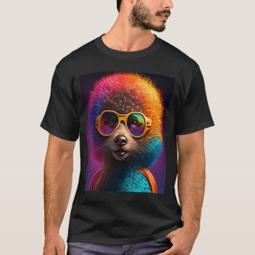 African Otter Pride Pop Black Afro Otter  3 T_Shirt