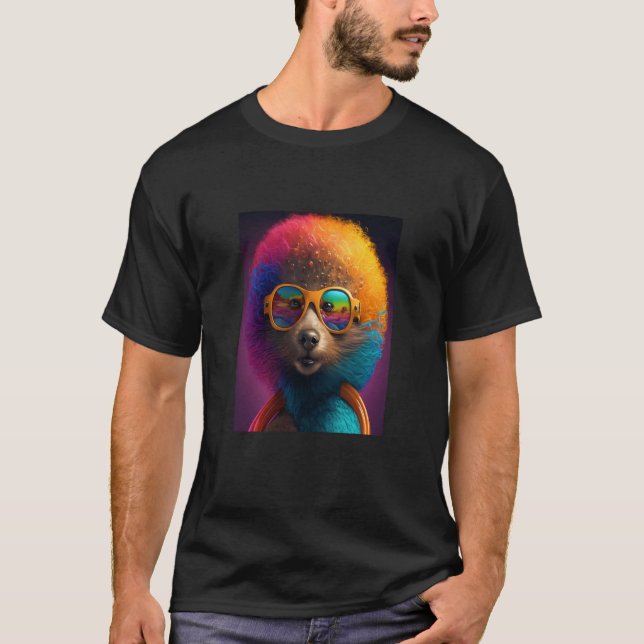 African Otter Pride Pop Black Afro Otter T-Shirt (Front)