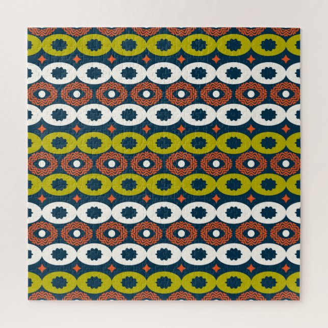 African Oval Shapes: Colorful Seamless. Jigsaw Puzzle (Vertical)