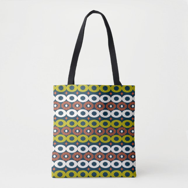 African Oval Shapes: Colorful Seamless. Tote Bag (Front)