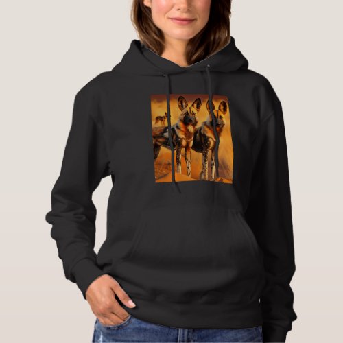 African Painted Dogs African Wild Dog  Animal  1 Hoodie