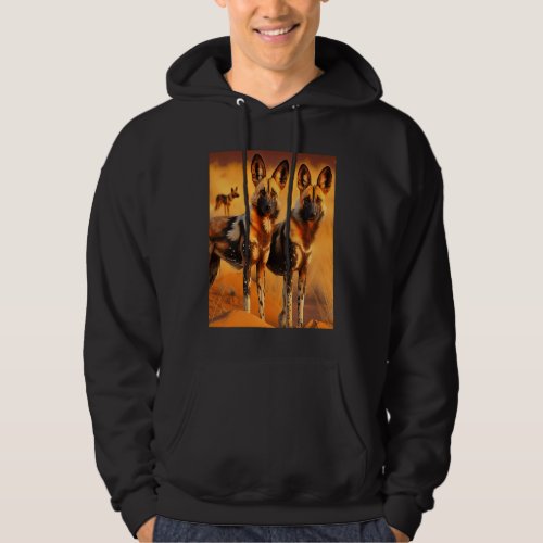 African Painted Dogs African Wild Dog  Animal  1 Hoodie