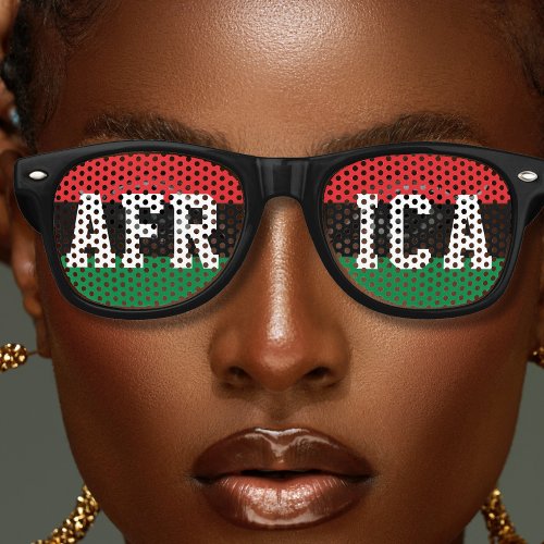 African Pan Africa Flag Retro Sunglasses