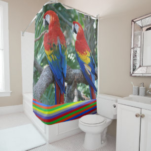 African Parrot Shower Curtain