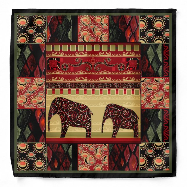 African patchwork bandana (Front)