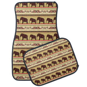 African patchwork car floor mat