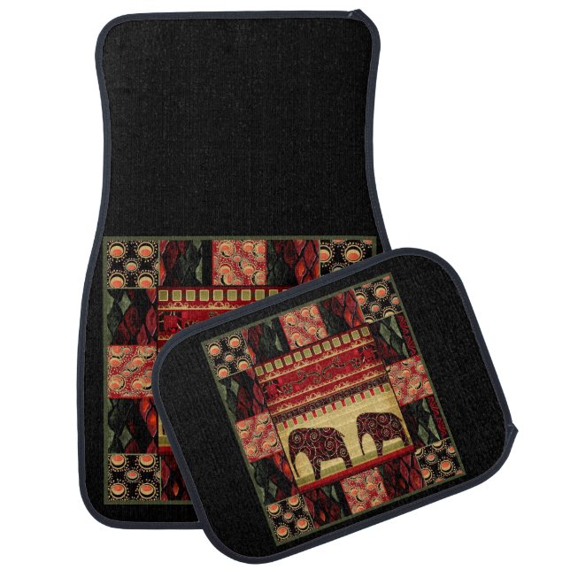African patchwork car floor mat (Set)