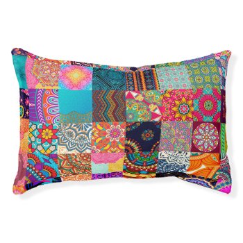 African Patchwork Dog Bed Colorful Ethnic Hippie by Angel86 at Zazzle