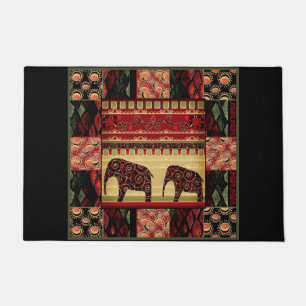 African patchwork doormat