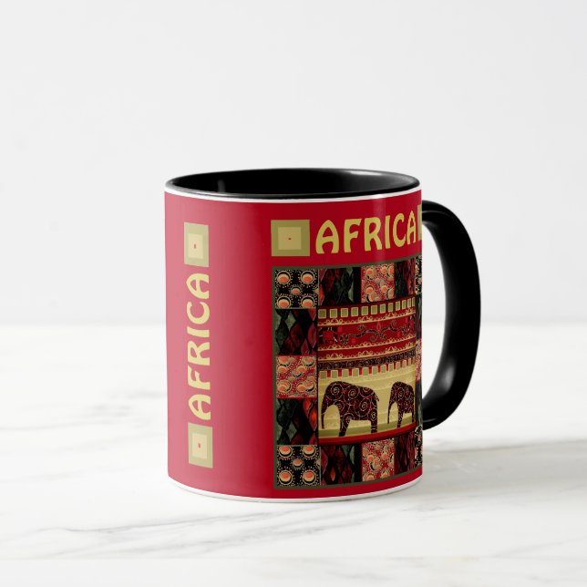 African patchwork  mug (Front Right)