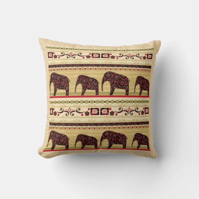 African patchwork throw pillow (Front)