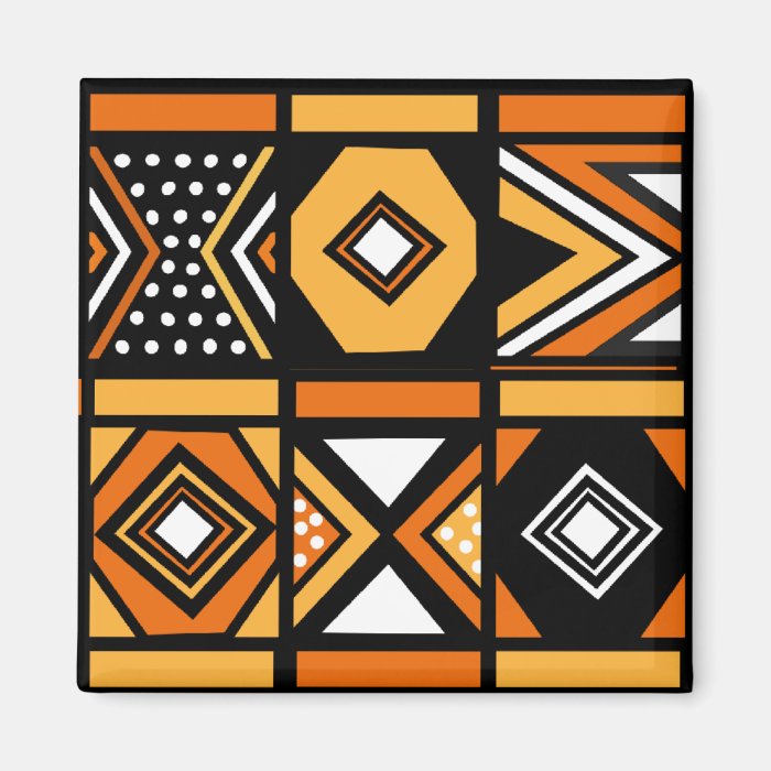 African pattern 2 inch square Zazzle
