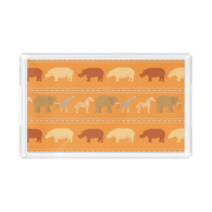 African pattern acrylic tray