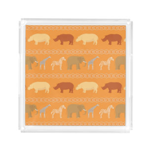 African pattern acrylic tray