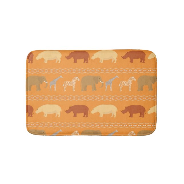 African pattern bathroom mat (Front)