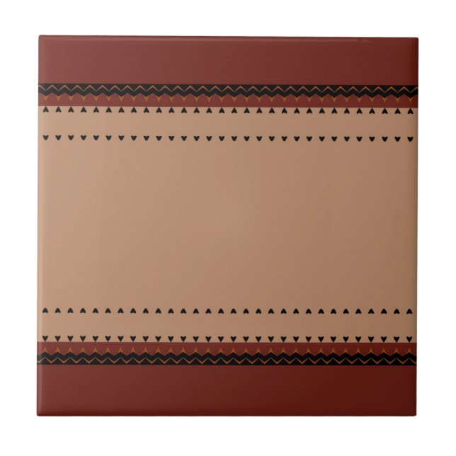 African Pattern Ceramic Tile (Front)
