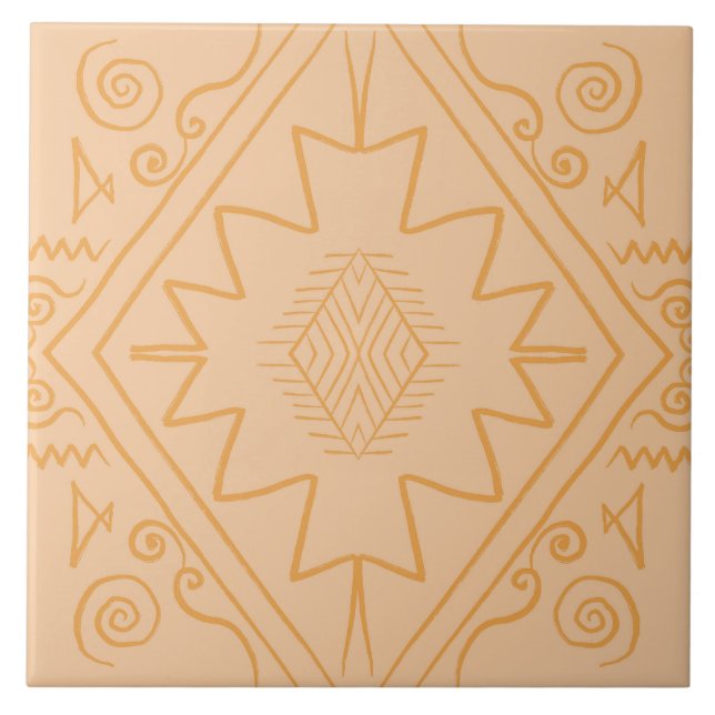 african pattern ceramic tile (Front)