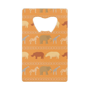 African pattern credit card bottle opener