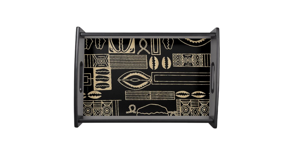 African Pattern Design Serving Tray