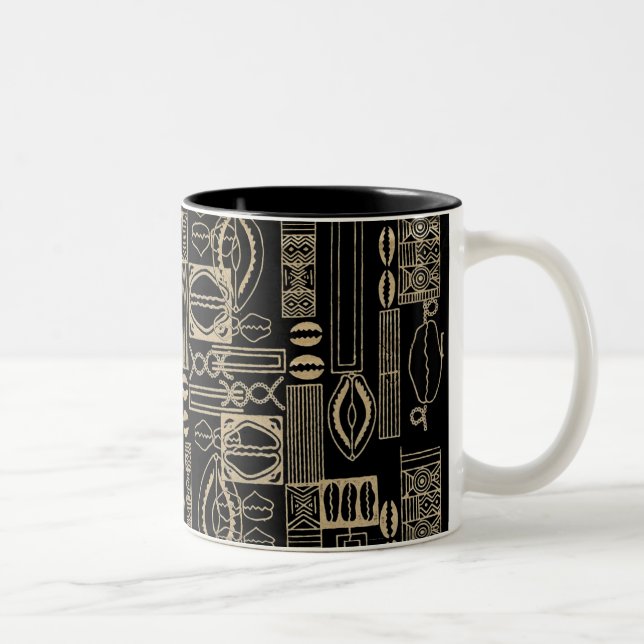 African Pattern Design Two-Tone Coffee Mug (Right)
